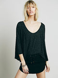 Free People Tambourine Tee Black