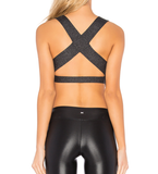 Free People Movement Moss Jersey Halo Crop Bra Black