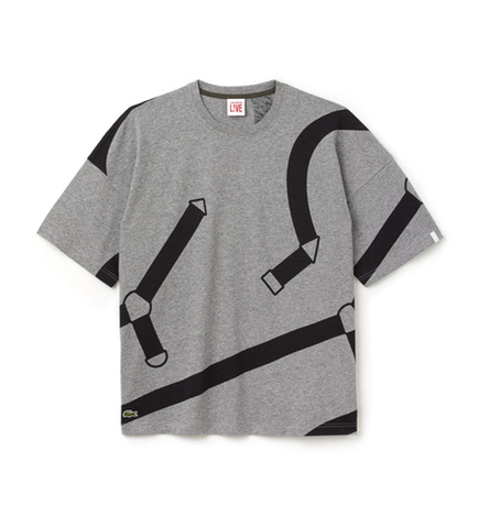 Lacoste Live Men's Crew Neck Graphic Print Cotton Jersey T-shirt