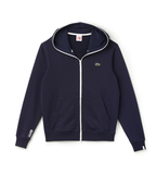 Lacoste Live Hooded Zippered Cotton Unisex Sweatshirt Navy