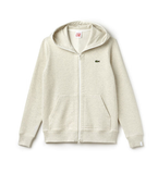 Lacoste Live Hooded Zippered Cotton Unisex Sweatshirt Pigeon Grey