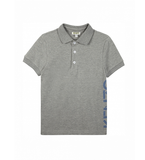 KENZO KIDS KJ11508 Grey Side Logo Polo Shirt