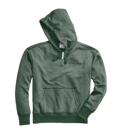 Champion Life Men's Heritage Heather YC Hoodie, Embroidered Logo Dark Green
